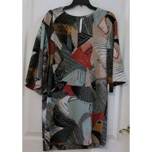 Uncle Frank Mini Dress Women's Size Small Flare Geometric Pattern